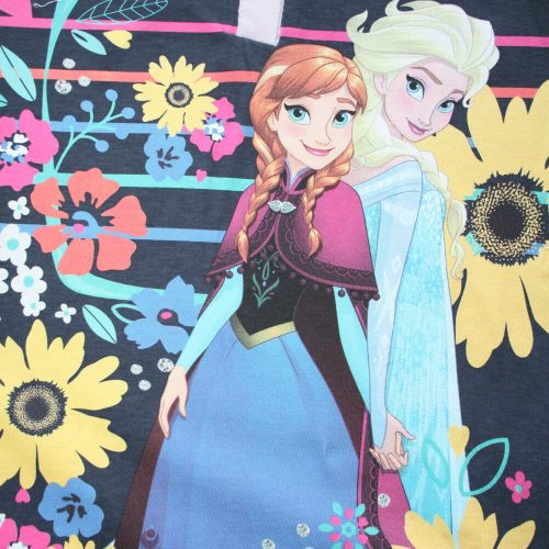 Hosszú vékony pamut gyerek pizsama - Jégvarázs - csíkos - Jersey - világoslila - 134