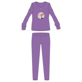   Disney Jégvarázs pamut flanel pizsama - téli vastag gyerek pizsama - lila - 98