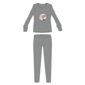   Disney Jégvarázs pamut flanel pizsama - téli vastag gyerek pizsama - szürke - 116