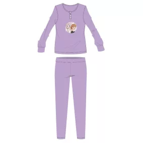   Disney Jégvarázs pamut flanel pizsama - téli vastag gyerek pizsama - világoslila - 122