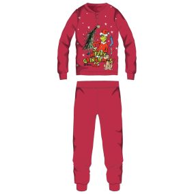   The Grinch vastag interlock karácsonyi pamut pizsama férfiaknak - M