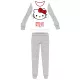 Hello Kitty női vékony pamut pizsama - jersey pizsama - világosszürke - L