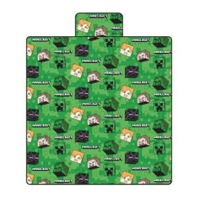   Minecraft Coral fleece takaró 140x200cm 240GSM vastag puha prémium anyagból