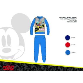   Téli pamut interlock gyerek pizsama - Disney Mickey egér - középkék - 110