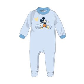   Disney Mickey egér baba velúr rugdalózó - világoskék - 1-3 hónapos babának
