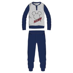   Disney Mickey egér férfi vékony pamut pizsama - jersey pizsama - világosszürke-sötétkék - M
