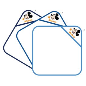   Disney Mickey egér kapucnis babatörölköző hímzett mintával - 70 x 70 cm - sötétkék