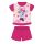 Nyári rövid ujjú pamut baba pizsama - Disney Minnie egér - csillagos - pink - 80