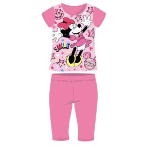   Disney Minnie egér rövid ujjú nyári pamut pizsama - gyerek jersey pizsama - rózsaszín - 110