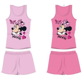   Disney Minnie egér pamut nyári együttes - trikó-rövidnadrág szett - világosrózsaszín - 122