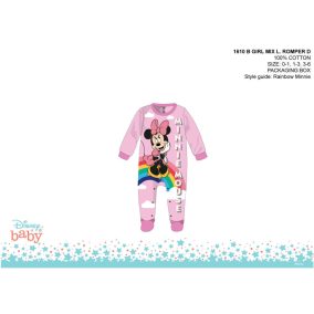   Disney Minnie egér baba rugdalózó - világosrózsaszín-lila - 1-3 hónapos babának