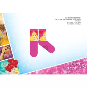   Disney Hercegnők csúszásgátlós teliplüss bokazokni gyerekeknek - pink - 27-30