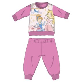   Disney Hercegnők téli vastag baba pizsama - pamut flanel pizsama - rózsaszín - 92