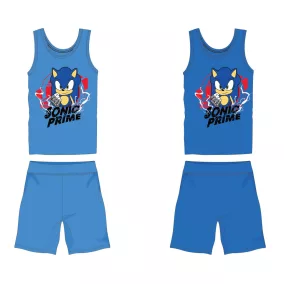   Sonic pamut nyári együttes - trikó-rövidnadrág szett - világoskék - 98