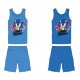 Sonic pamut nyári együttes - trikó-rövidnadrág szett - világoskék - 98