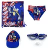 Sonic 4 részes strand szett (tornazsák+baseball sapka+fürdőnadrág+úszószemüveg) 3-4 éves korig