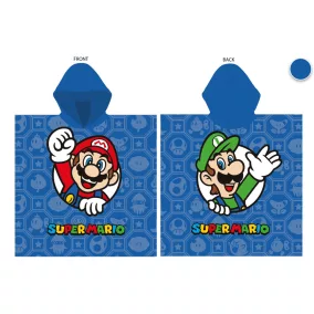 Super Mario 55x110 cm gyorsan száradó poncsó