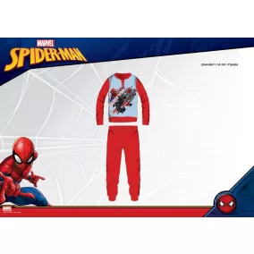   Téli pamut interlock gyerek pizsama - Pókember - piros - 134