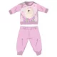 Unikornis téli pamut baba pizsama - interlock pizsama - világosrózsaszín - 80