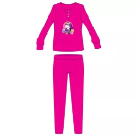   Unikornis téli pamut gyerek pizsama - interlock pizsama - pink - 128