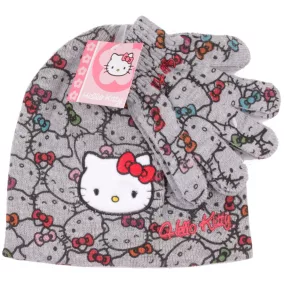 Hello Kitty mintás szürke sapka