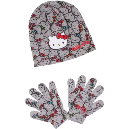 Hello Kitty mintás szürke sapka