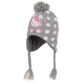 Hello Kitty pöttyös szürke sapka