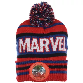 Marvel csíkos piros sapka