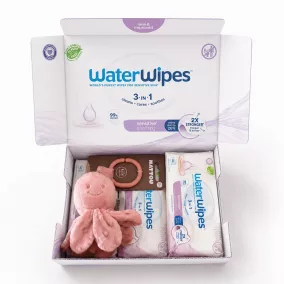   4x WATERWIPES Nedves törlőkendők Soothing clean 3 az 1-ben 60 db (240 db) + NATTOU Polipmentes