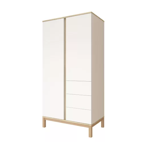 Faktum Loop White & Oak  - 2 osztású szekrény