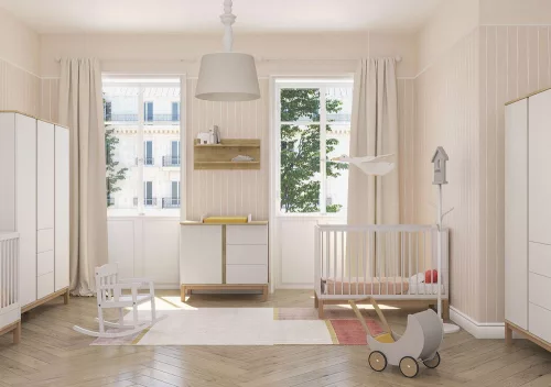 Faktum Loop White & Oak  - 2 osztású szekrény