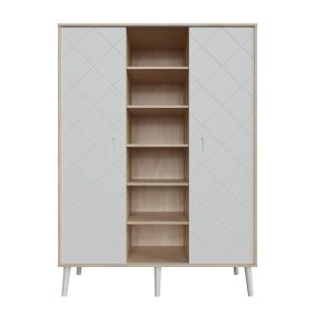 Faktum Peak Natural Oak & White  - 3 osztású szekr