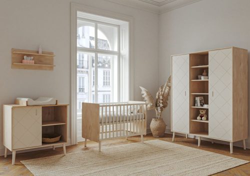 Faktum Peak Natural Oak & White  - 3 osztású szekr