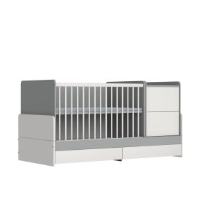  Faktum Alda Selyemszürke  - Kombi babaágy, kiságy rágásvédővel