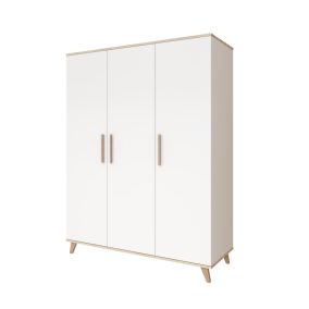 Faktum FLIP White & Oak - 3 osztású szekrény