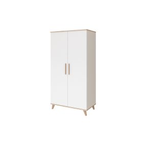 Faktum FLIP White & Oak - 2 osztású szekrény