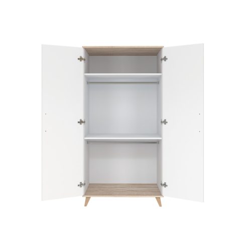 Faktum FLIP White & Oak - 2 osztású szekrény