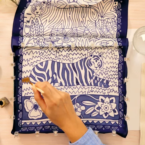 Djeco Műterem 10 - Selyem festés, Tigrisek  - Atelier 10, Silk Painting