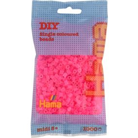 Hama Hama MIDI gyöngy - neonrózsaszín 1000 db-os - 20732