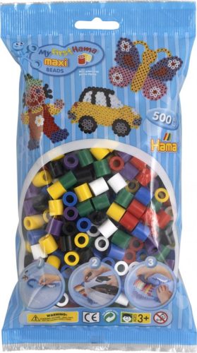 Hama Hama MAXI Első gyöngykészletem - 500 db-os vegyes élénk színek - 8470