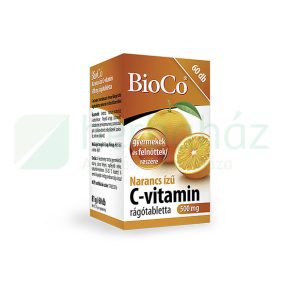 BIOCO C-VITAMIN 500MG NARANCS ÍZŰ RÁGÓTABLETTA 60DB
