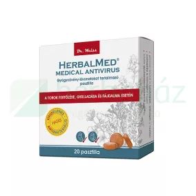   HERBALMED MEDICAL GYÓGYNÖVÉNY KIVONATOKAT TARTALMAZÓ PASZTILLA 20DB