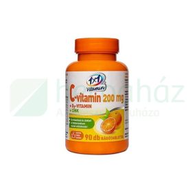 1X1 VITADAY RÁGÓTABLETTA C-VITAMIN 200MG+D3+CINK 90DB