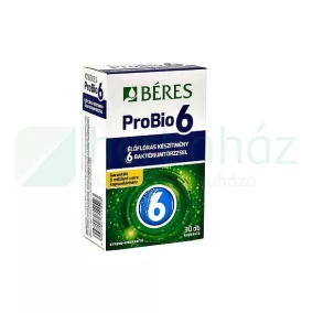   BÉRES PROBIO 6 ÉLŐFLÓRÁS KÉSZÍTMÉNY 6 BAKTÉRIUMTÖRZZSEL KAPSZULA 30DB