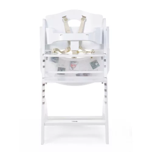 Childhome Lambda 3 Etetőszék - Etetőtálca - Fa - Fehér