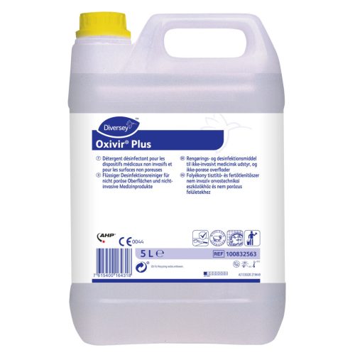 Oxivir Plus Hidrogén-Peroxid Alapú, Folyékony Tisztító-, Fertőtlenítőszer 5L (2Db/Karton)