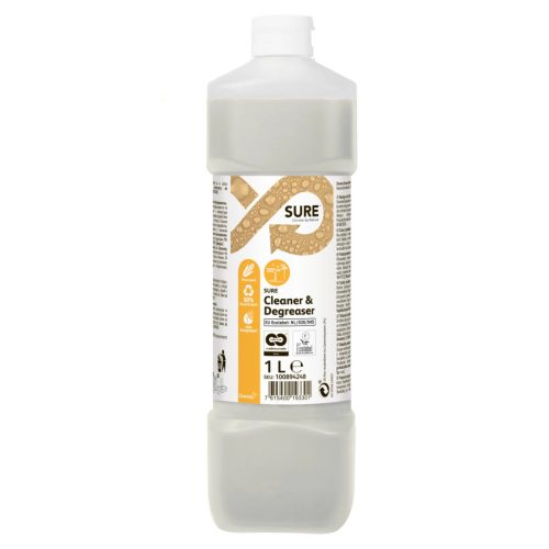 Sure Cleaner&Degreaser Erőteljes Tisztító-Zsíroldószer És Padozatisztító, Növényi Alapú, 100% Lebomló 1L