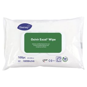   Oxivir Excel Wipe Tisztító- És Fertőtlenítőkendő, Műanyag Zacskós, Visszazárható 100Db/Csg