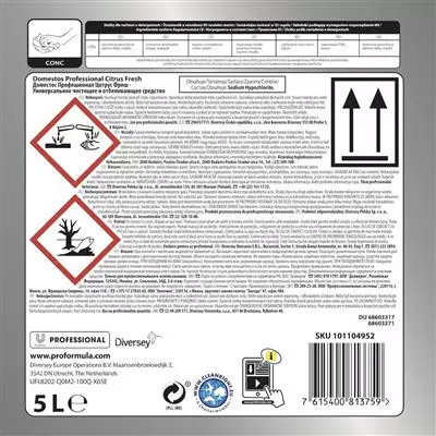 Domestos Fertőtlenítő Lemosószer 5L Citrus