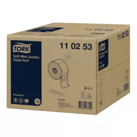   Tork Toalettpapír T2 Mini Jumbo Premium Soft, 2R., Fehér, 170M/Tek, 12Tek/Karton